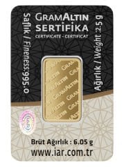 2,5 GRAM 24 AYAR İAR GRAMALTIN