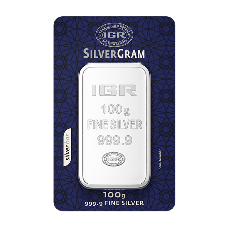 100 GRAM İAR GÜMÜŞ 999.9