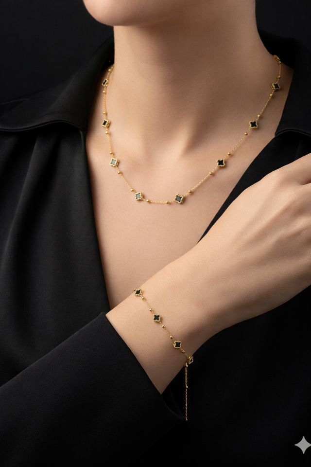 14 Ayar Altın Kolye & Bileklik Seti – 9,30 Gram